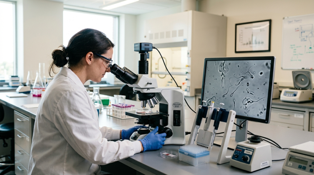 Human semen samples used in biomedical research
